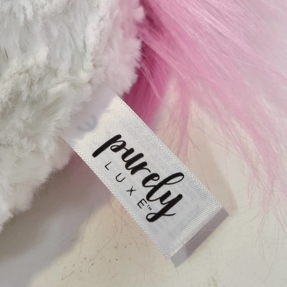 Aurora Purely Luxe White Pink Unicorn Plush 13" Stuffed Animal Soft Toy - Picture 4 of 8